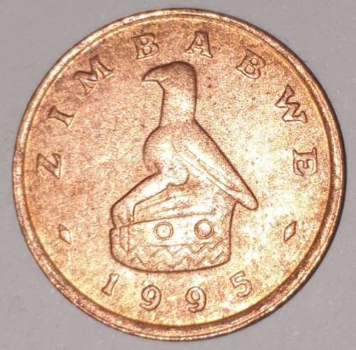1995 - 1 CENT COIN - ZIMBABWE - (Bronze Plated Steel)